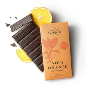 Chocolat Café-Tasse Noir Orange